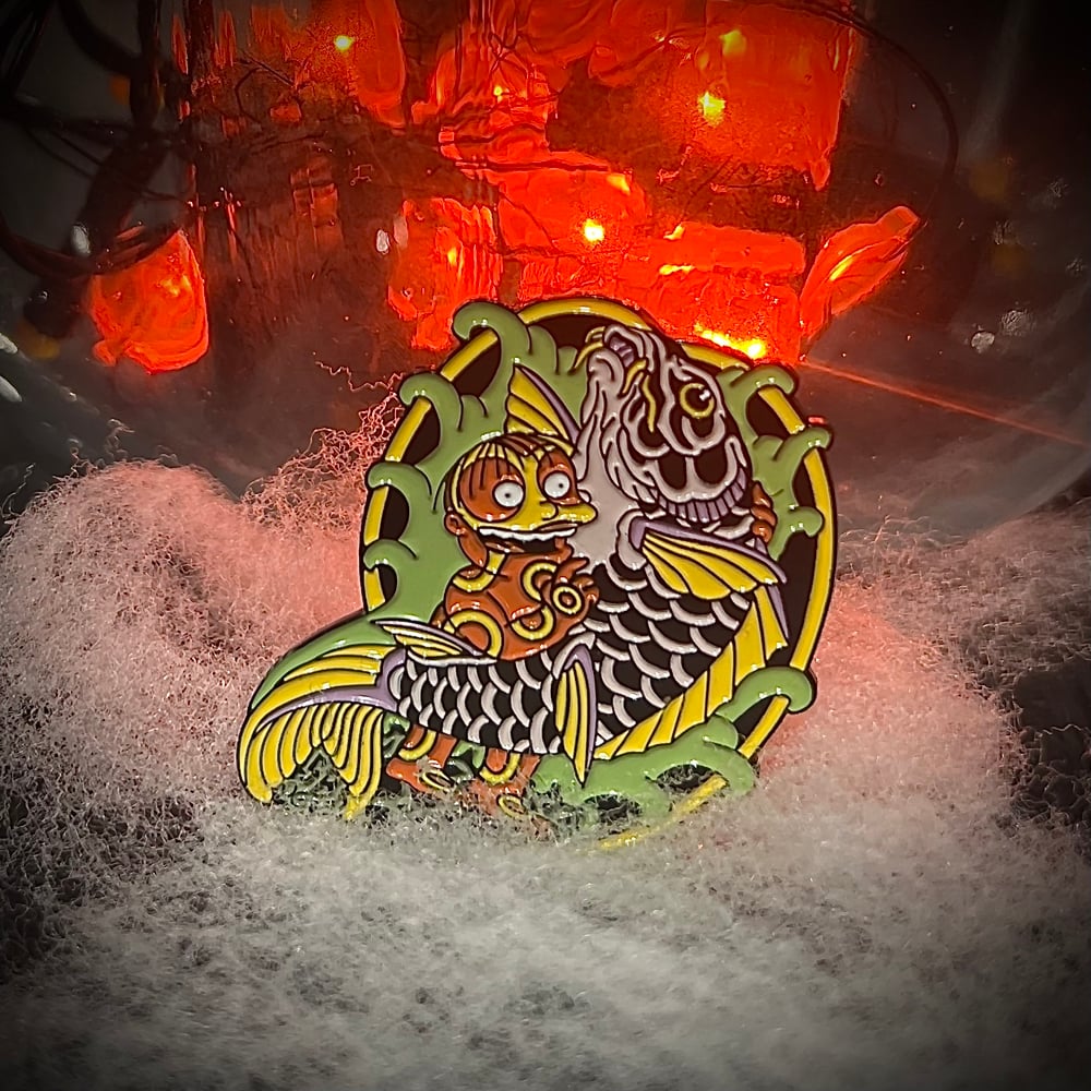 Image of Ralph-Taro and the giant "fishy"