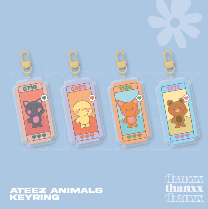 Image of In stock | ANIMALTEEZ ticket keyring