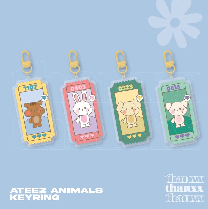 Image of In stock | ANIMALTEEZ ticket keyring