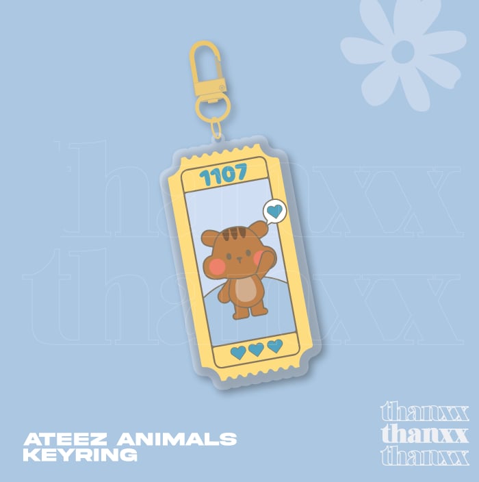 Image of In stock | ANIMALTEEZ ticket keyring