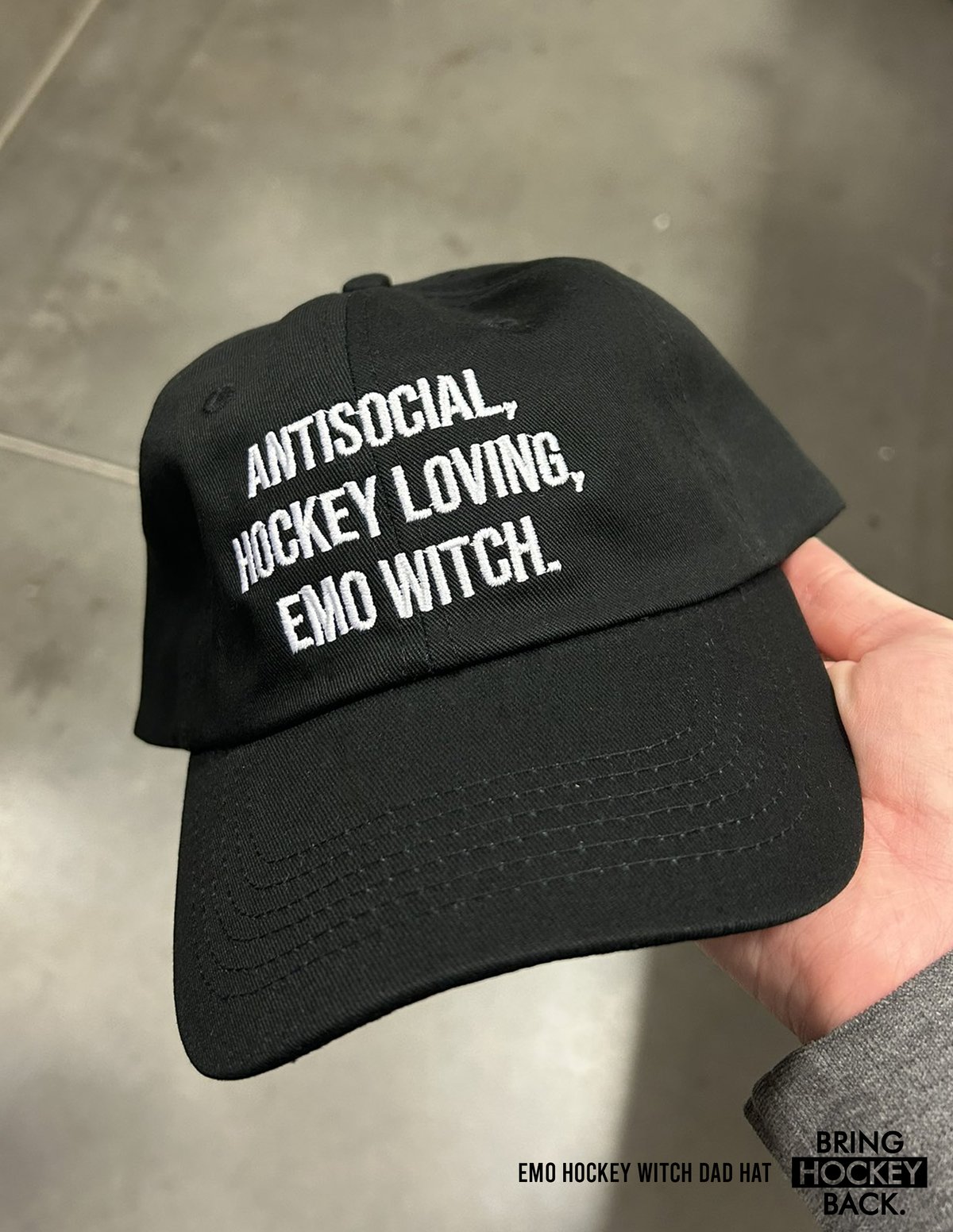 Emo Hockey Witch Dad Hat