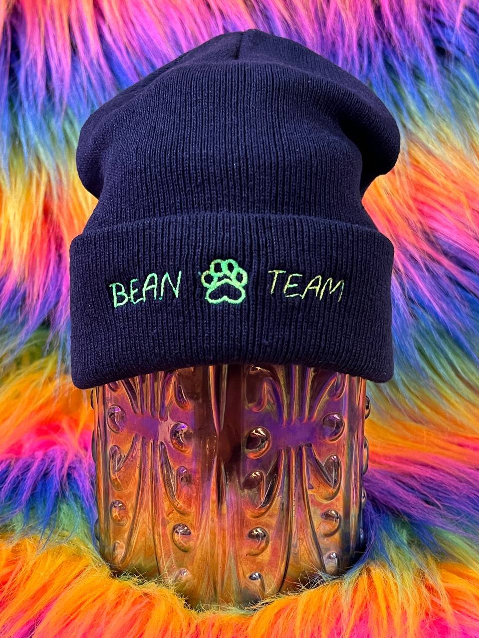 Image of Embroidered Hat: Bean Team (UV Reactive)