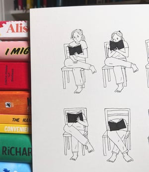 Disappearing Into A Book - A4 Print