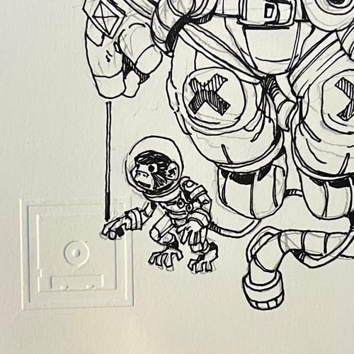 Image of SPACE MONKEY DRAWING
