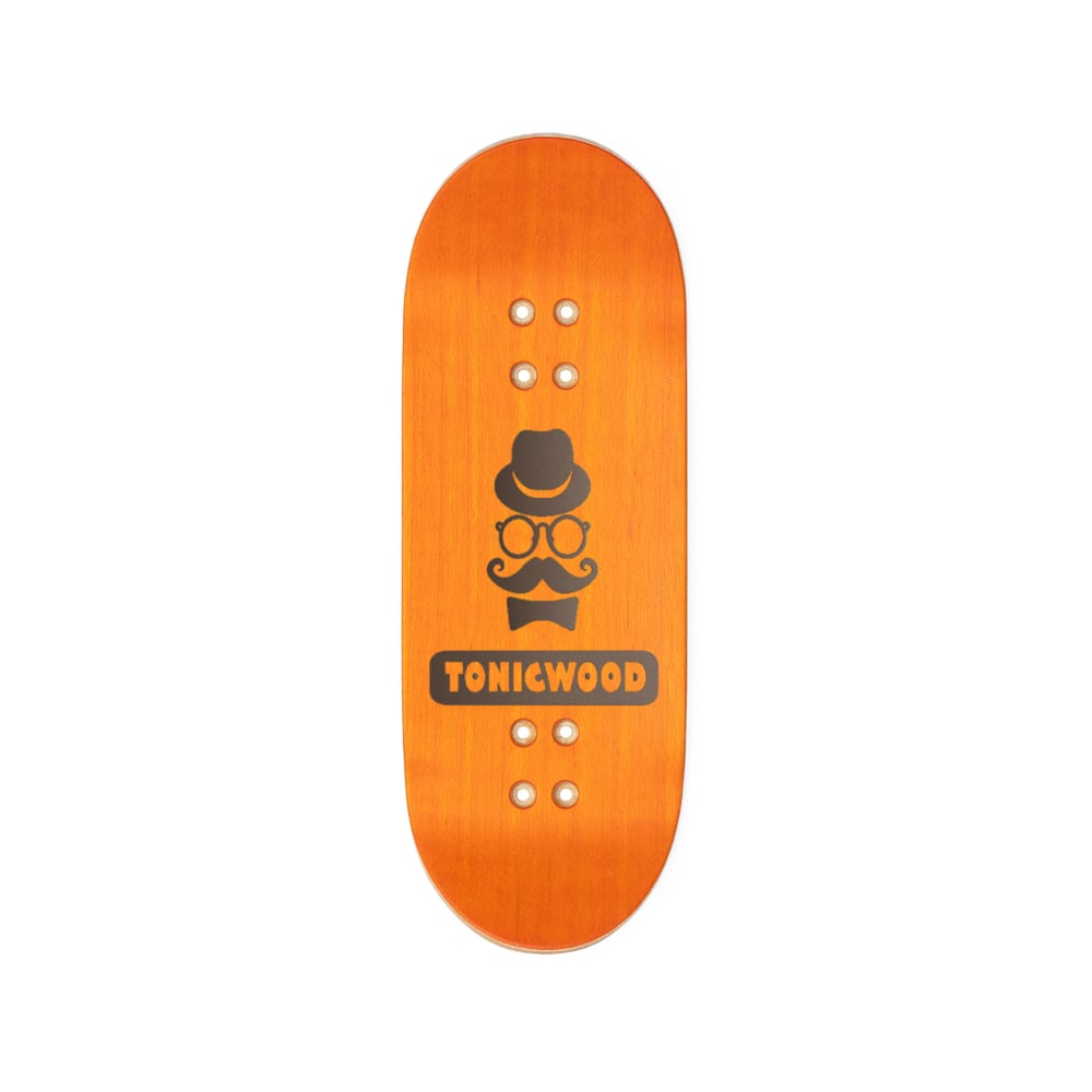 Image of TonicWood "FBC Collab" Engraved Deck (Orange)