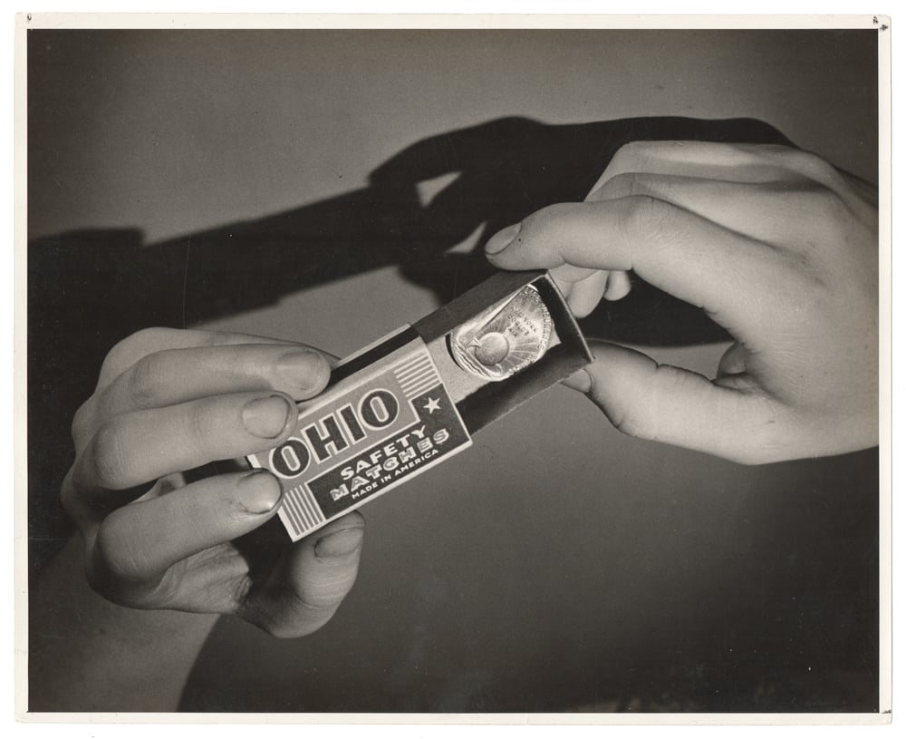 Image of Norte: magic trick with a matchbox, USA ca. 1949