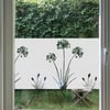 Sichtschutzfolie für Fenster und Glastüren mit Blumen