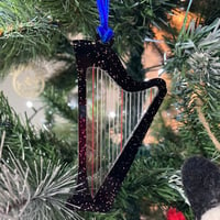 Handmade Glittery Harp Hanging Decoration with EP digital download