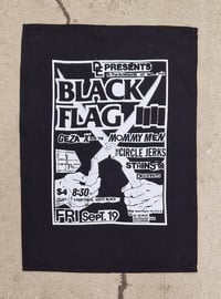 Image 1 of Black Flag poster tea towel