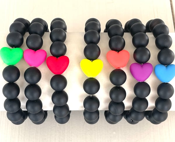 Image of Onyx Heart Bracelet