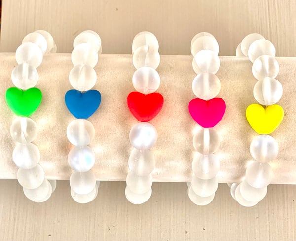 Image of Moonstone Heart Bracelet