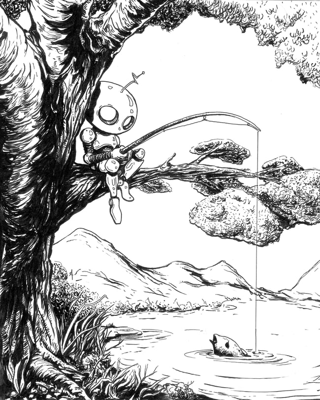 Fishing Robot - Standard Print