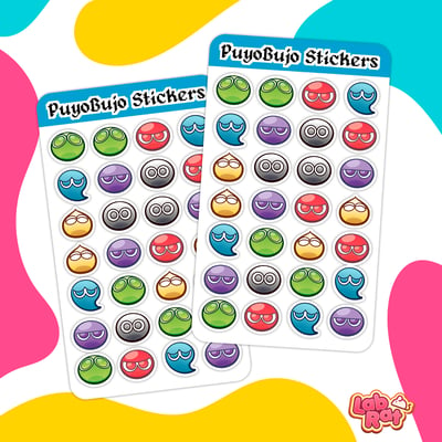 Image of PuyoPuyo Sticker Sheets