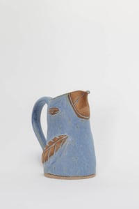 Image 2 of Large Sky Blue Leaf Wing Bird Pitcher