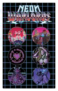 Neon Warlords Pogs 