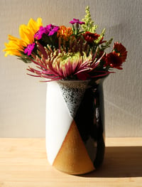Image 4 of flared criss-cross vase, medium