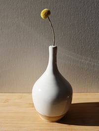 Image 2 of white thin neck vase