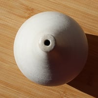 Image 3 of matte white textured thin neck vase