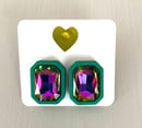 Image 2 of Color Block Statement Earrings