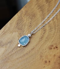 Aqua dot necklace