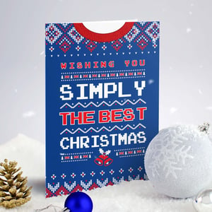 Image of Simply The Best Christmas Jumper - Christmas Card