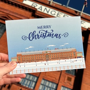 Image of Edmiston Drive Christmas Scene - Christmas Card for Rangers Fans