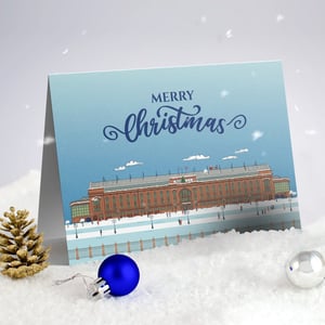Image of Edmiston Drive Christmas Scene - Christmas Card for Rangers Fans