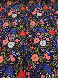 Image 1 of Tela 100% Algodón - Estampado Floral - Azul , Rojo , Blanco , Rosa - 10€/m