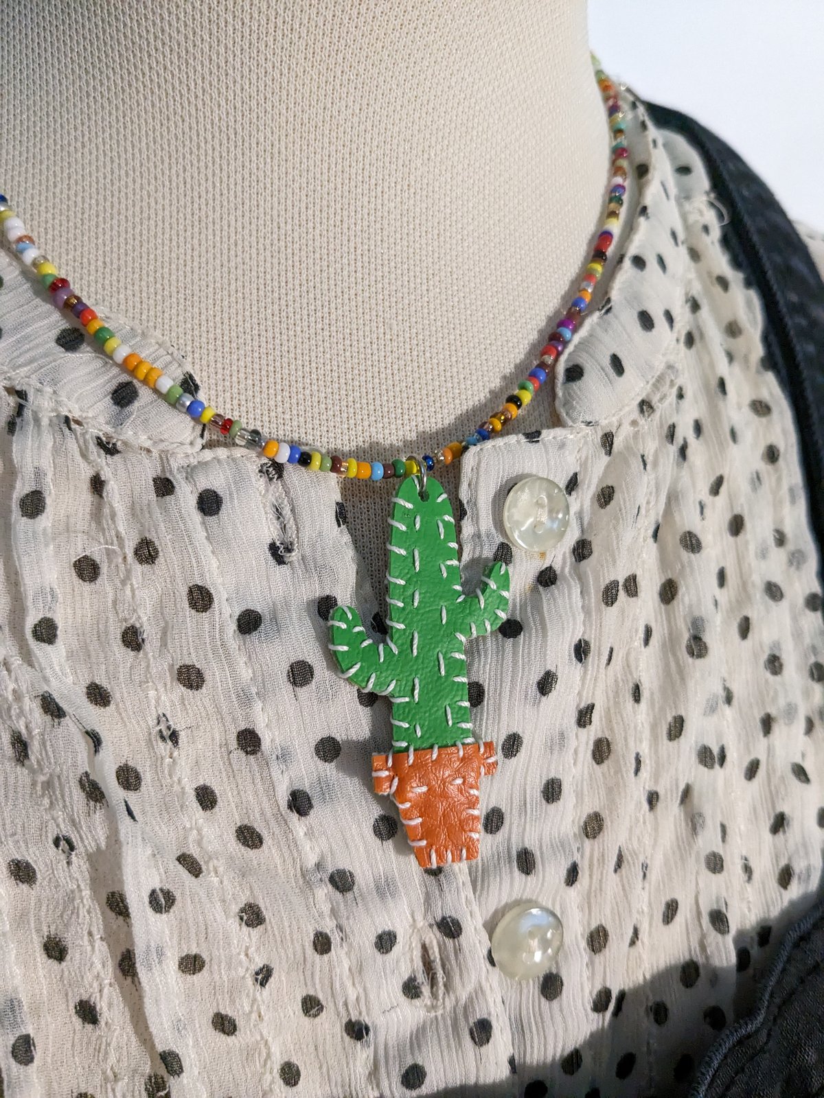 Image of Cactus Bead Necklace