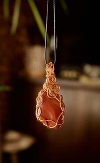 Image 1 of Red Jasper Crystal Braided Necklace
