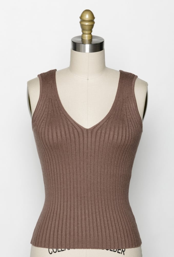 Image of Lacey ribbed sweater top