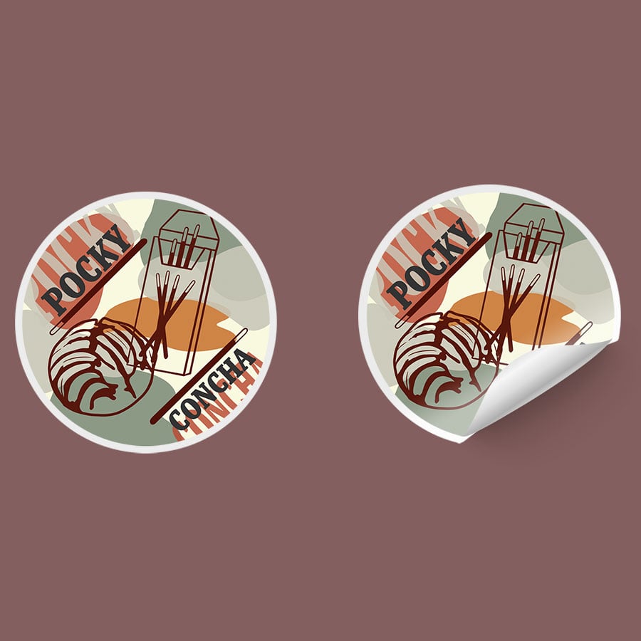Image of Concha & Pocky Kiss Cut Sticker