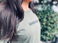 Image 3 of WOLVES Cropped Tee (Military Green)