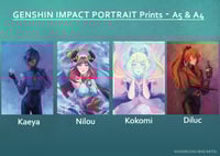 Image 1 of Genshin Impact Portrait Prints - A5 & A4