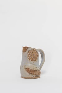 Image 1 of Medium Lavender Handle Owl Pitcher