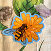 Hoverfly on Flower Sticker
