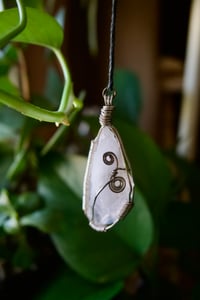 Image 1 of Clear Quartz Crystal Swirl Necklace