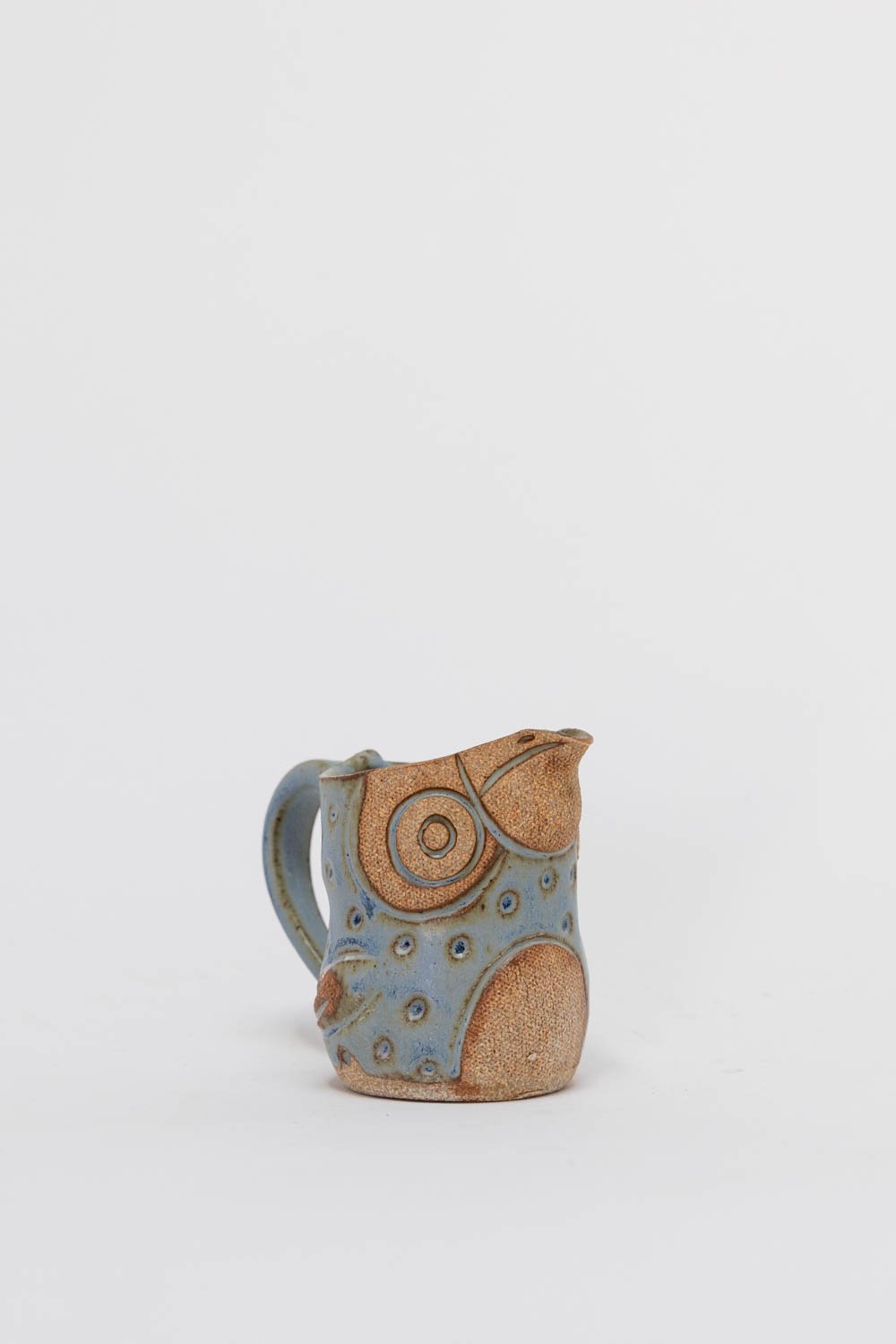 Image of Baby Blue Dotted Creamer with Handle