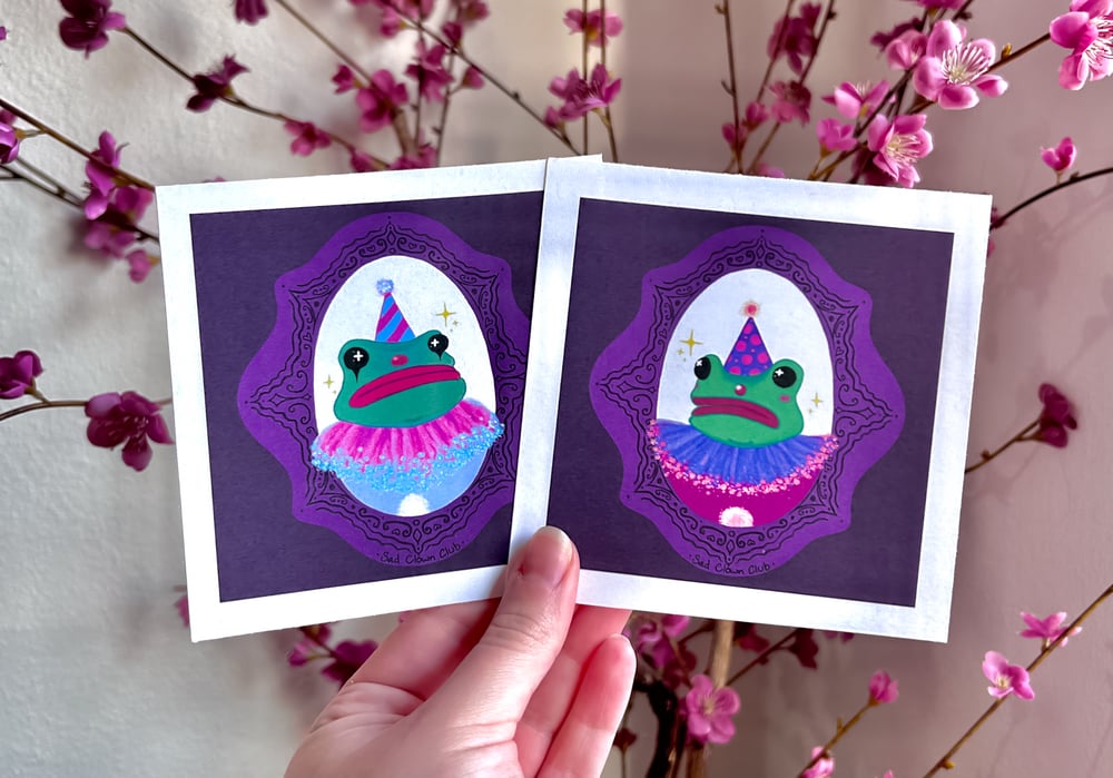 Image of Clown Frog Prints / Stickers