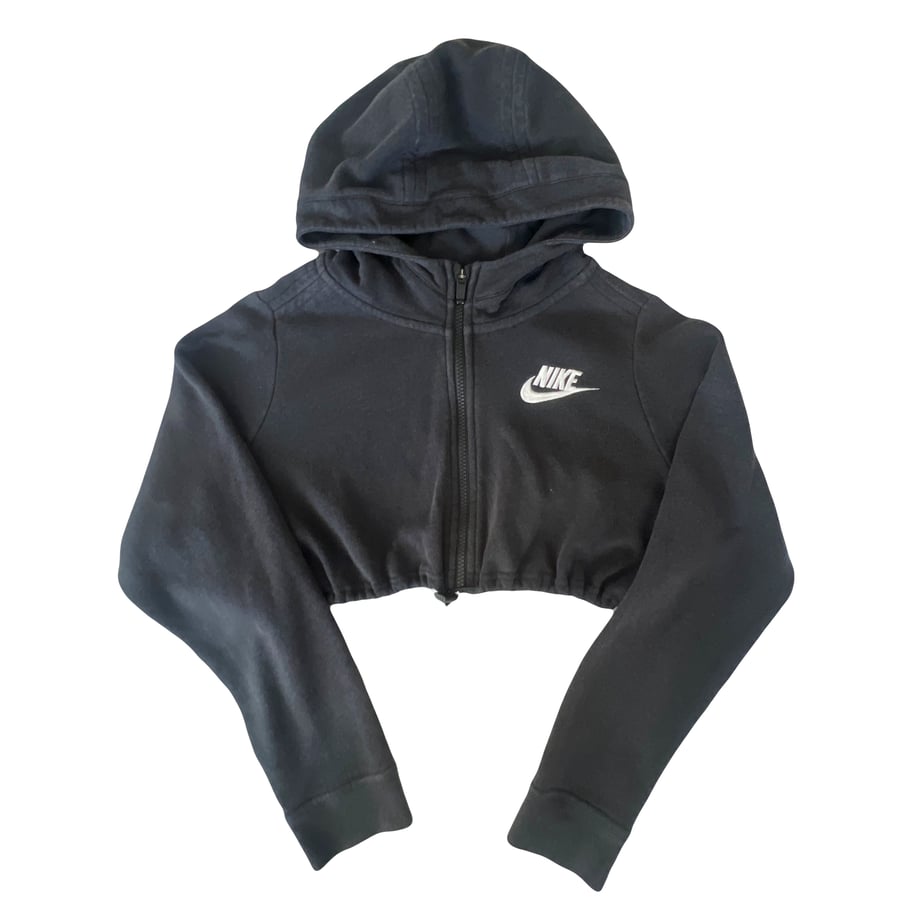 Image of Reworked Nike zip up crop hoodie