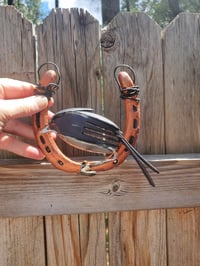 Image 5 of Handmade Bird on a wire Lucky Horse shoe