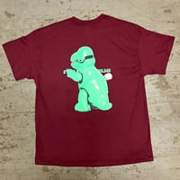 Image 2 of Supercrush - Dino T-shirt (maroon)