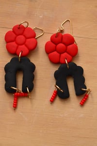 Flowers & Squggles & Beads Dangles