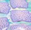 Drip Drip Purple & Pink Glitter Sticker