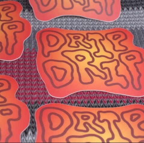 Drip Drip Red & Yellow Sticker