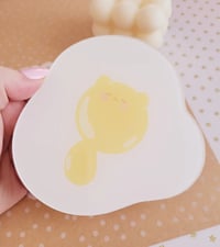 Image 4 of PRE-ORDER Breakfast Cat Runny Egg and Bread Cat Acrylic Coaster