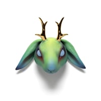 Image 2 of Chikkoi Jackalope (green/gold antlers)