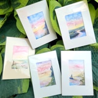 Image 2 of "4 Birds Sunset" Original Watercolor Painting