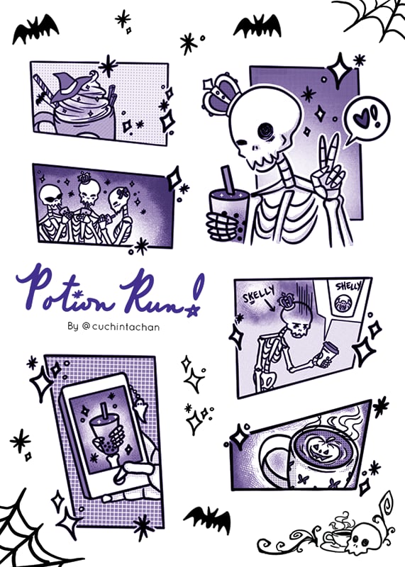Image of Potion Run Sticker Sheet Collab with @Cuchintachan