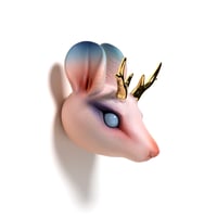 Image 1 of Chikkoi Nezumi (pink/gold antlers)